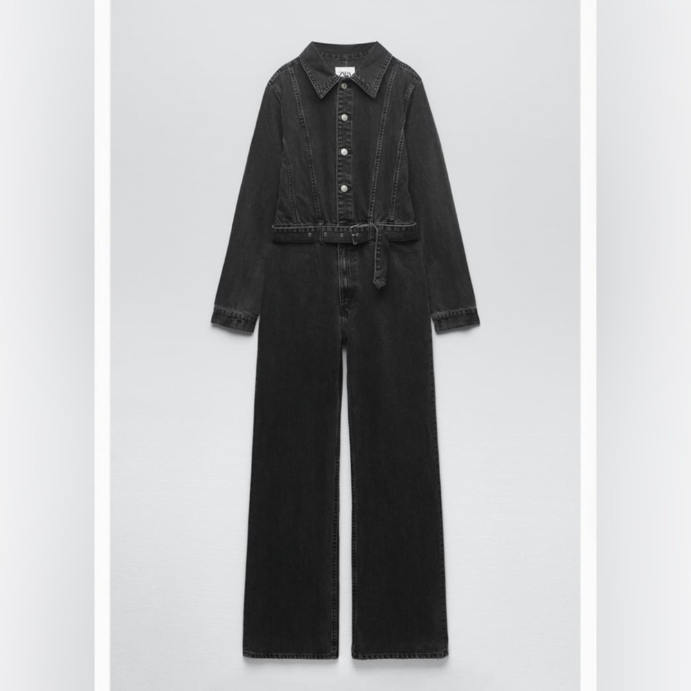 Zara XS denim jumpsuit